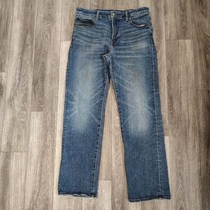 American Eagle Outfitters Men's Blue Straight Jeans Airfelx +, 33 X 32